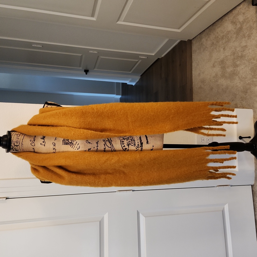 a.n.a Mustard Yellow Knit Scarf